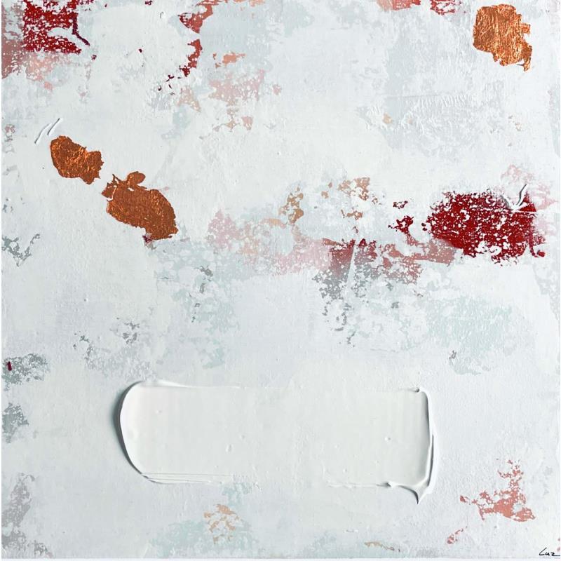 Painting En attendant... by Luz Alexandra | Painting Abstract Minimalist Acrylic Gold leaf