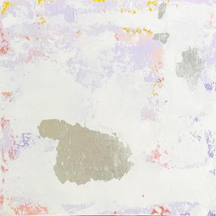 Pintura Le rocher por Luz Alexandra | Pintura Abstracto Acrílico, Hoja de plata Minimalista