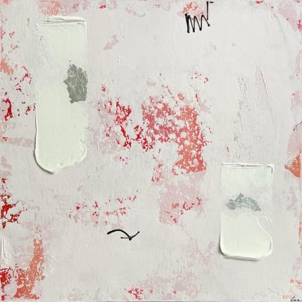 Pintura Baisers volés por Luz Alexandra | Pintura Abstracto Acrílico, Hoja de plata Minimalista