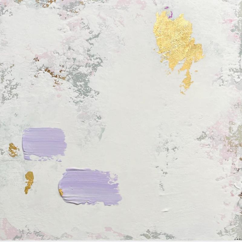 Pintura Ensemble à jamais por Luz Alexandra | Pintura Abstracto Minimalista Acrílico Hoja de oro