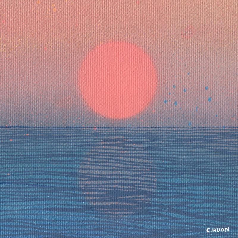 Painting Douce tangeante by Huon Coralie | Painting Figurative Landscapes Marine Nature Acrylic