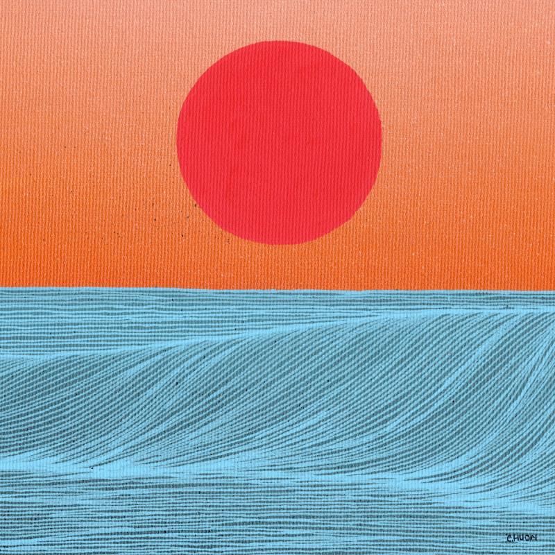 Painting Onde singulière by Huon Coralie | Painting Figurative Landscapes Marine Nature Acrylic