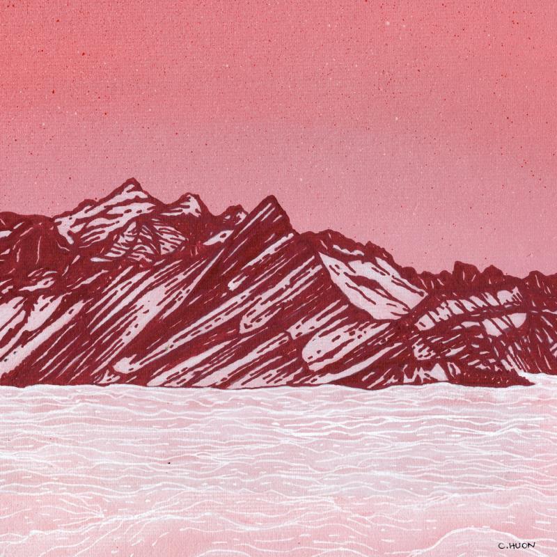 Peinture Aravis par Huon Coralie | Tableau Figuratif Paysages Nature Acrylique