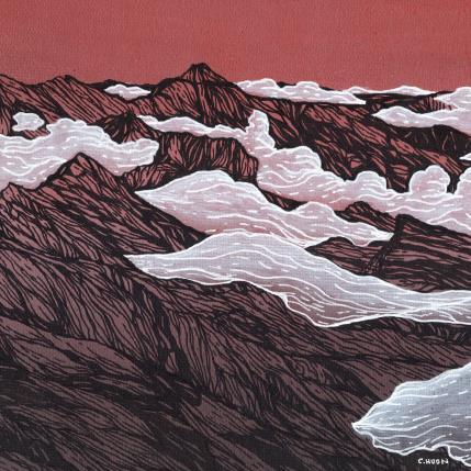 Painting Les arêtes du Cullin by Huon Coralie | Painting Figurative Acrylic Landscapes, Nature, Pop icons