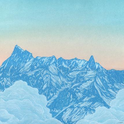 Painting Du Géant aux Jorrasses by Huon Coralie | Painting Figurative Acrylic Landscapes, Nature