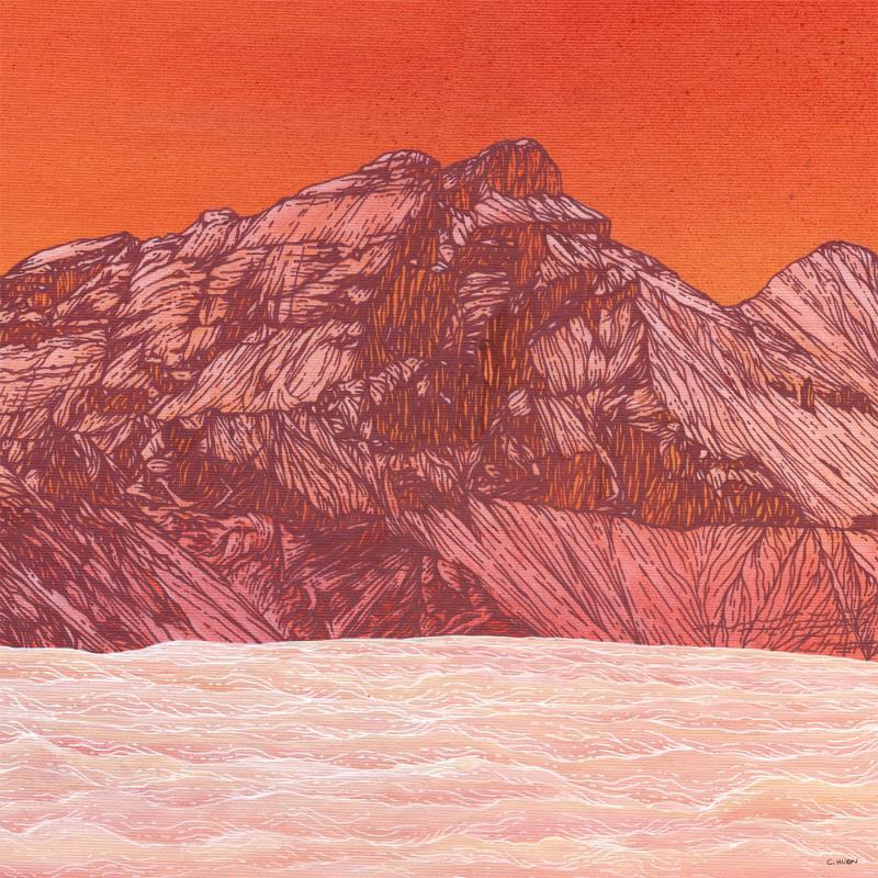 Peinture Obiou par Huon Coralie | Tableau Figuratif Paysages Nature Acrylique