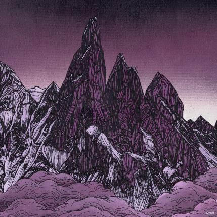 Painting Cerro torre by Huon Coralie | Painting Figurative Acrylic Landscapes, Nature