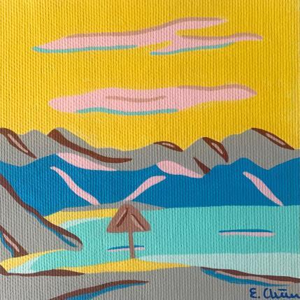 Gemälde MATIN von Emilie Chêne | Gemälde Figurativ Acryl Landschaften, Natur