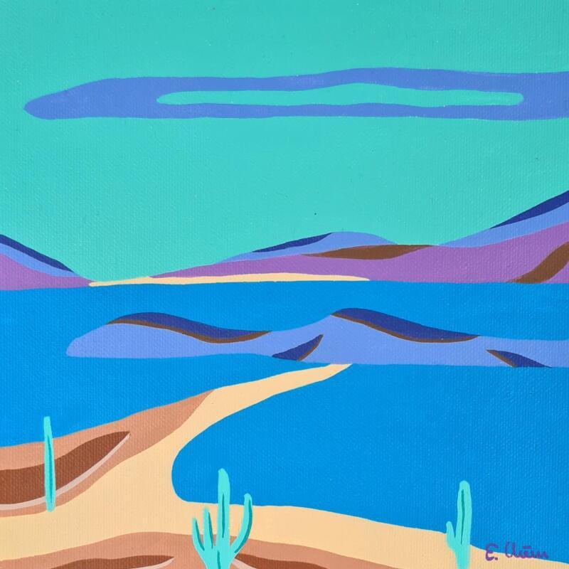 Gemälde Caminata von Emilie Chêne | Gemälde Figurativ Landschaften Natur Acryl