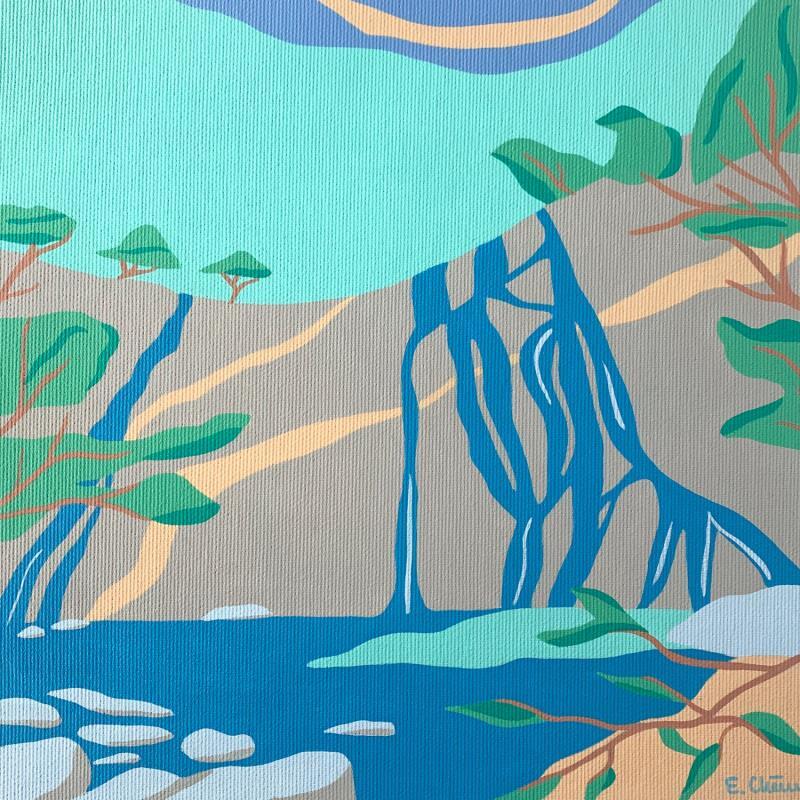 Gemälde CASCADE von Emilie Chêne | Gemälde Figurativ Landschaften Natur Acryl