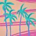 Gemälde Palmiers von Emilie Chêne | Gemälde Figurativ Landschaften Natur Acryl