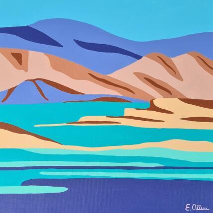 Gemälde Kayak von Emilie Chêne | Gemälde Figurativ Acryl Landschaften, Natur