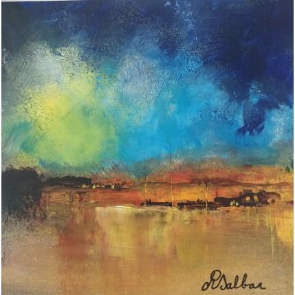 Painting Le petit port by Dalban Rose | Painting Figurative Oil Landscapes