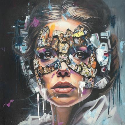 Peinture LEIA par Caizergues Noël  | Tableau Pop-art Acrylique, Collage Cinéma, Icones Pop