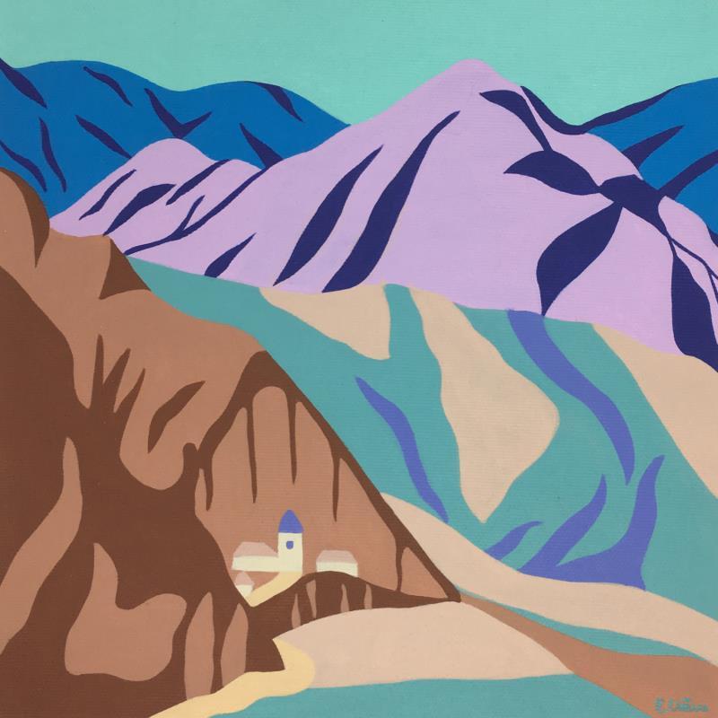 Peinture Au bout du monde par Emilie Chêne | Tableau Art Singulier Paysages Minimaliste Acrylique