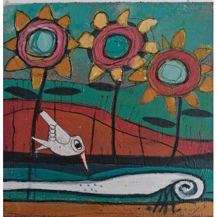 Gemälde CHARCO von Arias Parera Almudena | Gemälde Naive Kunst Acryl, Collage