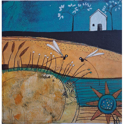 Painting AMOR AMARILLO by Arias Parera Almudena | Painting Naive art Acrylic, Gluing