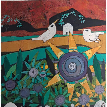 Painting EL GUIRASOL by Arias Parera Almudena | Painting Naive art Acrylic, Gluing
