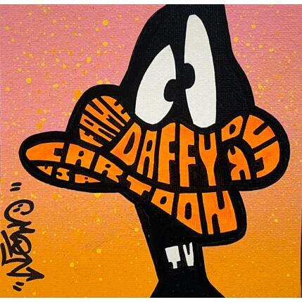 Peinture DAFFY DUCK FACE par Cmon | Tableau Pop-art Icones Pop