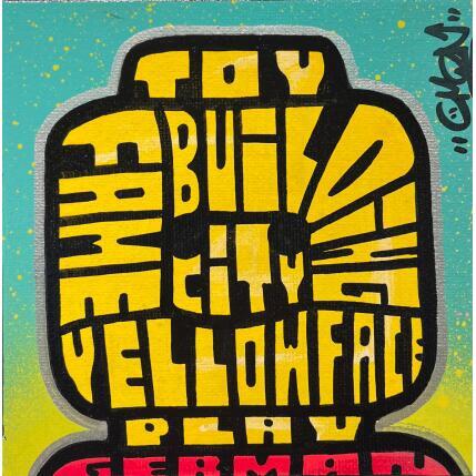 Peinture LEGO HAPPY FACE par Cmon | Tableau Pop-art Icones Pop