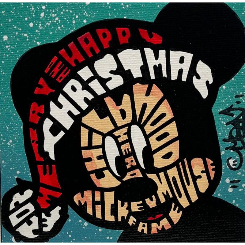 Peinture X-MAS HAT MICKEY par Cmon | Tableau Pop-art Icones Pop