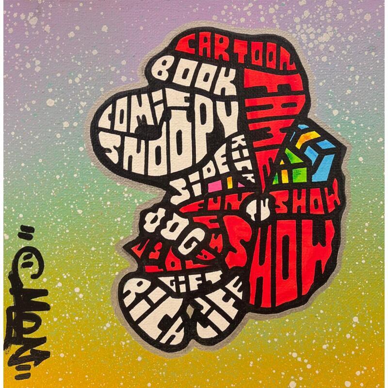 Peinture SNOOPY X-MAS GIFT par Cmon | Tableau Pop-art Icones Pop