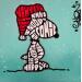 Pintura SNOOPY X-MAS HAT por Cmon | Pintura Pop art Iconos pop