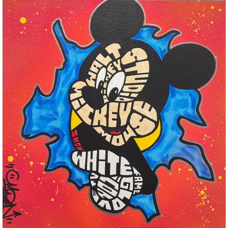 Peinture MICKEY MOUSE OUT OF CANVA par Cmon | Tableau Pop-art Icones Pop