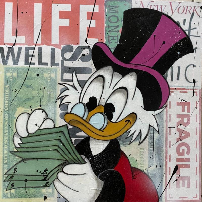 Peinture Picsou fait la couv. ! par Marie G.  | Tableau Pop-art Icones Pop Bois Acrylique Collage