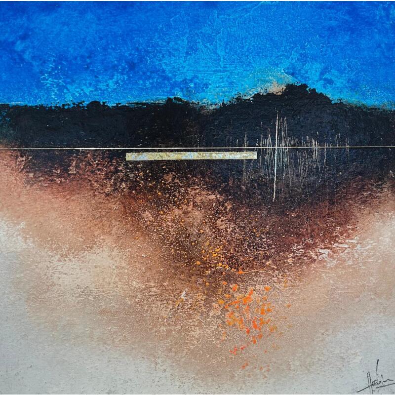 Peinture #1707 par Hévin Christian | Tableau Abstrait Minimaliste Huile Acrylique Pastel