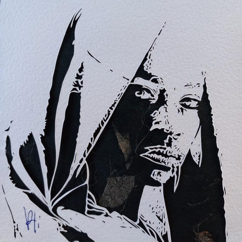 Peinture Révélation par Louafi Valentine | Tableau Figuratif Portraits Minimaliste Papier