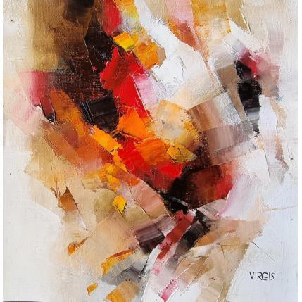 Painting Sunny autumn by Virgis | Painting Abstract Oil Minimalist