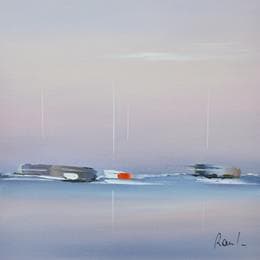 Peinture Emotions marines par Roussel Marie-Ange et Fanny | Tableau Abstrait Huile Marine