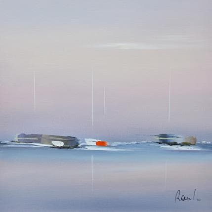 Peinture Emotions marines par Roussel Marie-Ange et Fanny | Tableau Abstrait Huile Marine