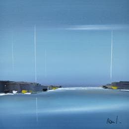 Peinture Doux rivage par Roussel Marie-Ange et Fanny | Tableau Abstrait Huile Marine