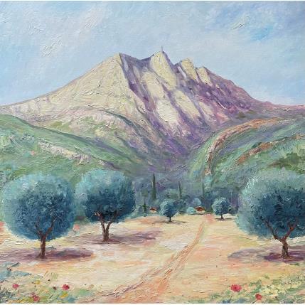 Peinture La montagne Sainte-Victoire par Arkady | Tableau Figuratif Huile