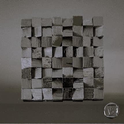 Peinture Brooklyn par Bauquel Véronique | Tableau Abstrait Acrylique, Bois, Collage, Huile Minimaliste