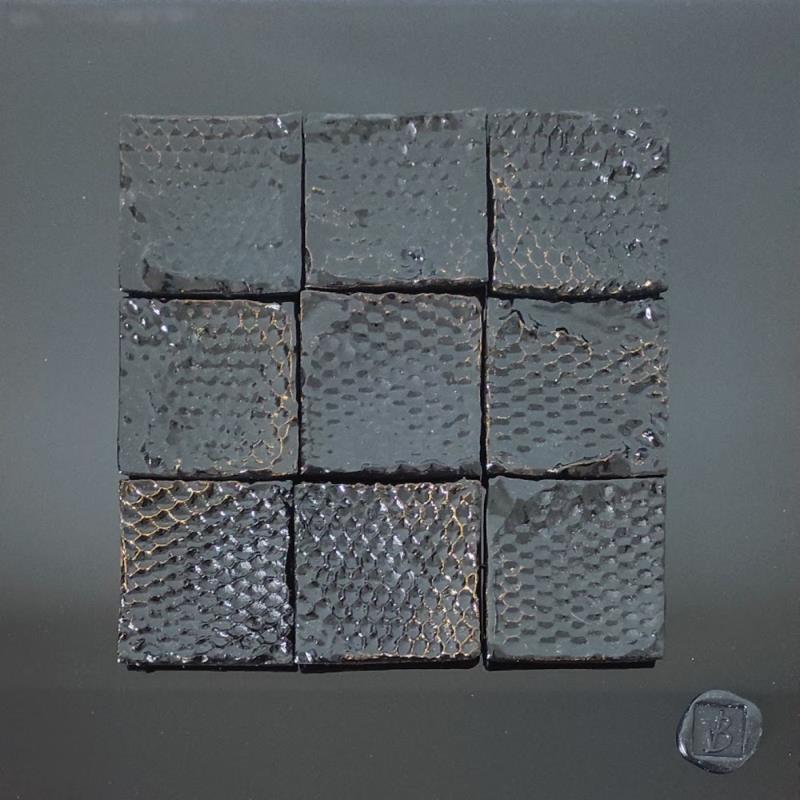 Peinture Orbee 2 par Bauquel Véronique | Tableau Abstrait Minimaliste Bois