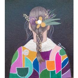 Peinture Keiko par Rosângela | Tableau Figuratif Acrylique Portraits