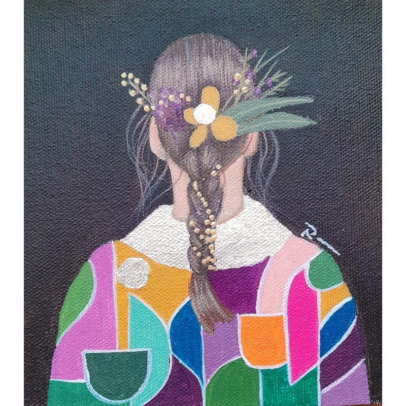 Painting Keiko by Rosângela | Painting Figurative Portrait Acrylic