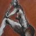 Painting Fabiola by Sahuc François | Painting Figurative Nude Acrylic