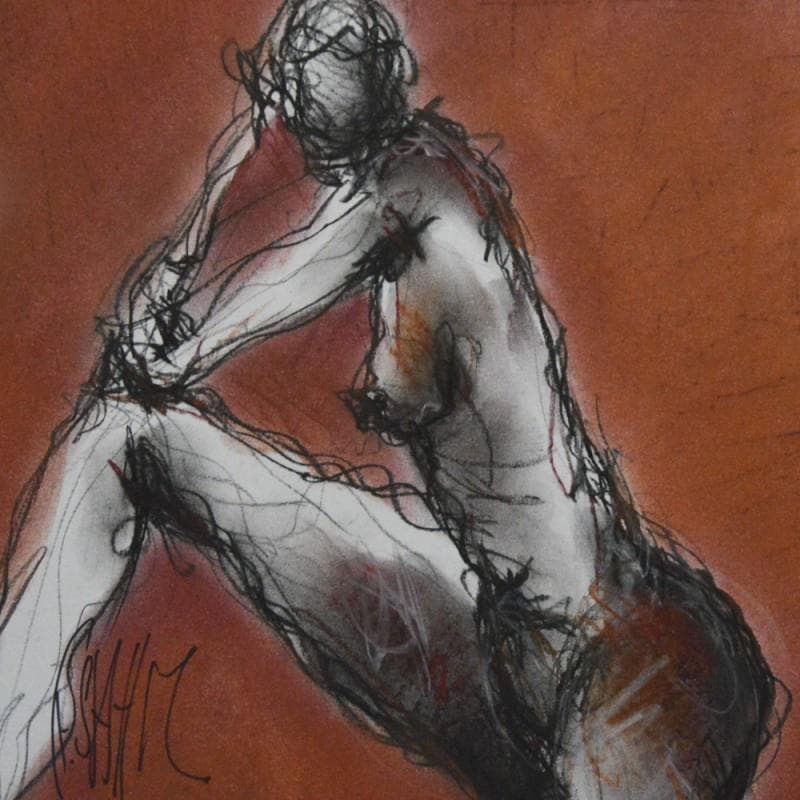 Painting Fabiola by Sahuc François | Painting Figurative Nude Acrylic
