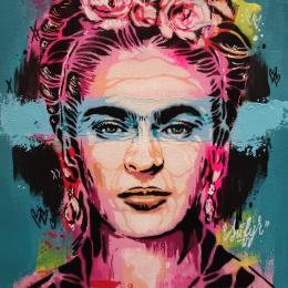 Peinture Frida Kahlo par Sufyr | Tableau Street Art Graffiti, Posca Icones Pop