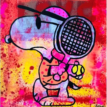 Painting Snoopy tennis by Kikayou | Painting Pop-art Acrylic, Gluing, Graffiti Pop icons