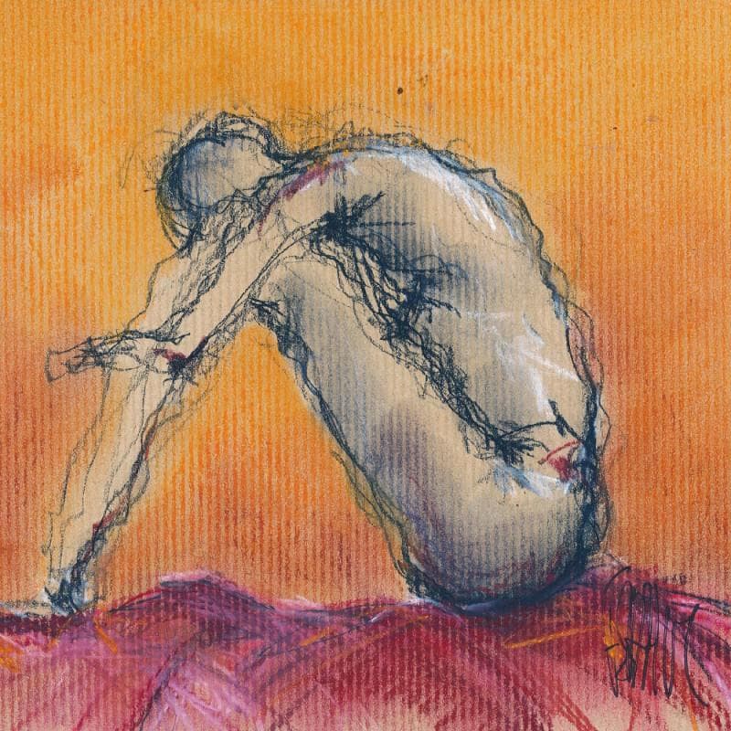 Painting Lucie by Sahuc François | Painting Figurative Nude Acrylic