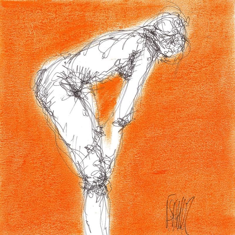 Painting Marguerite by Sahuc François | Painting Figurative Nude Acrylic