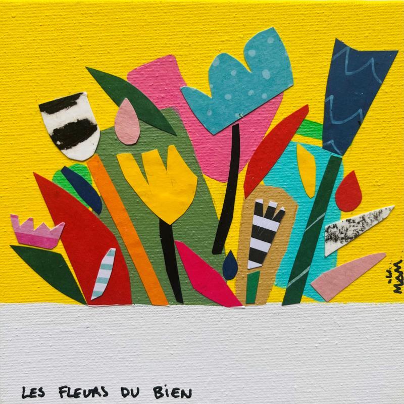 Peinture Yellow flowers par Mam | Tableau Pop-art Icones Pop Nature Natures mortes Acrylique