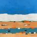 Peinture V317 par Moracchini Laurence | Tableau Abstrait Paysages Marine Acrylique Poudre de marbre