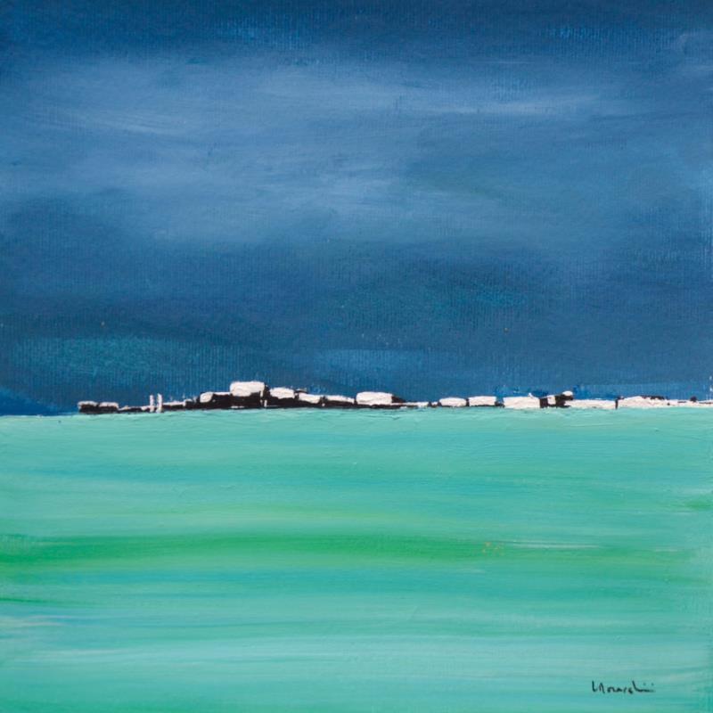 Painting V463 by Moracchini Laurence | Painting Abstract Landscapes Acrylic