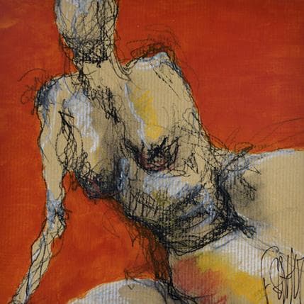 Painting Violette by Sahuc François | Painting Figurative Acrylic Nude